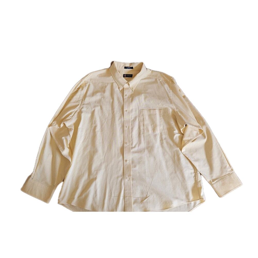 Men's Chap's Button-Up Long Sleeve Shirt XXL With Pocket